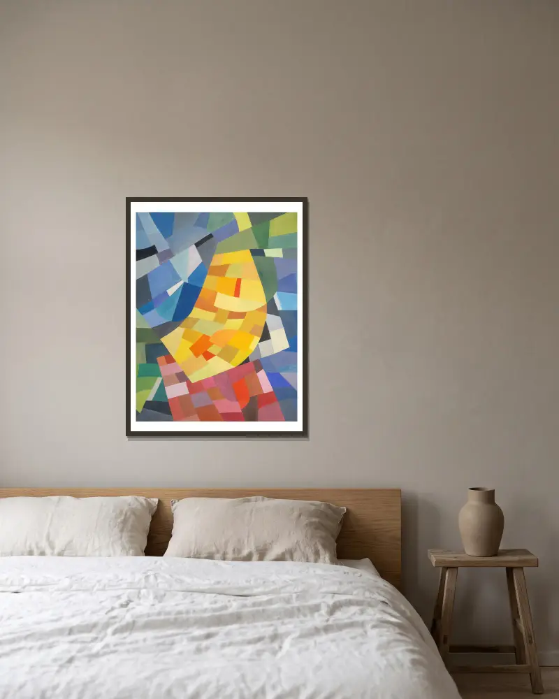Komposition, 1930 – Nr. 2 von Otto Freundlich gerahmt an einer Wand