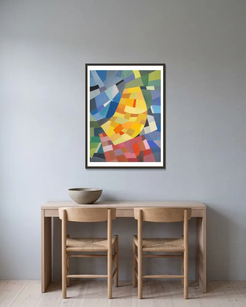 Komposition, 1930 – Nr. 2 von Otto Freundlich gerahmt an einer Wand