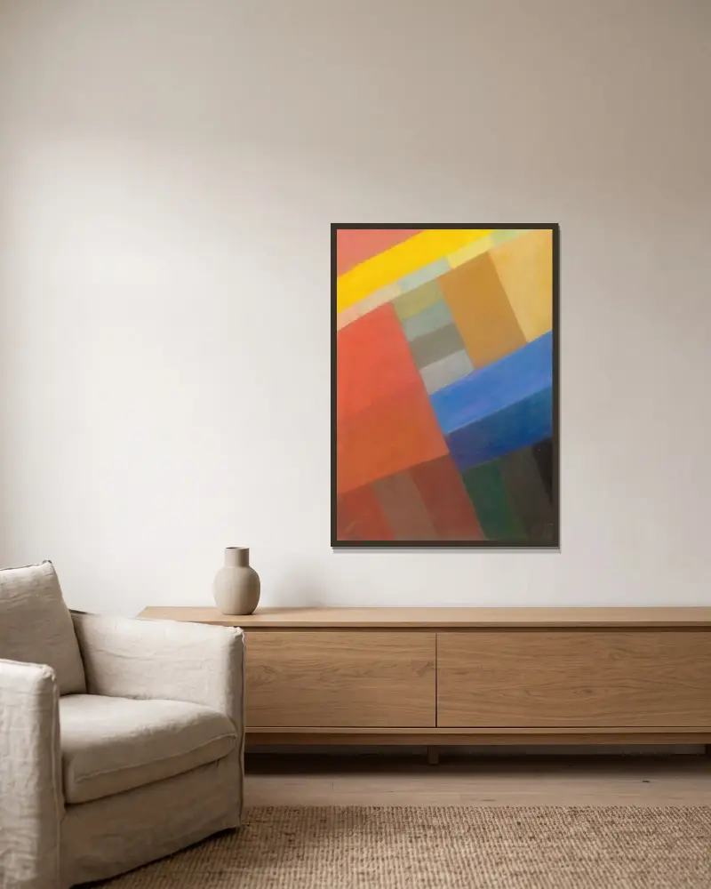 Komposition, 1931 von Otto Freundlich gerahmt an einer Wand