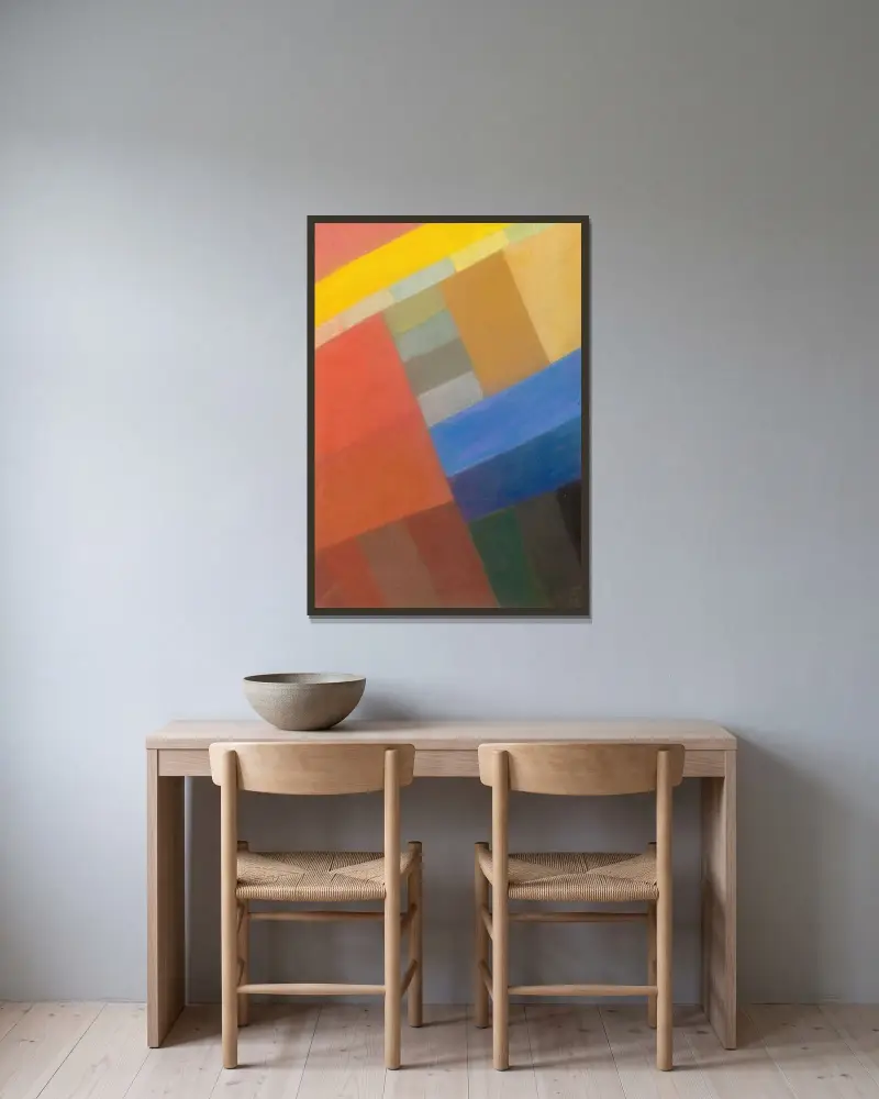 Komposition, 1931 von Otto Freundlich gerahmt an einer Wand