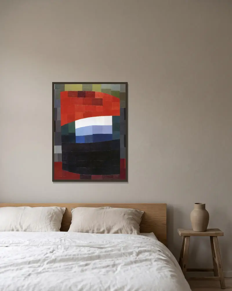 Mein Himmel ist rot von Otto Freundlich gerahmt an einer Wand