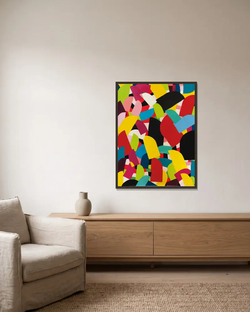 Ohne Titel, 1936 – Nr. 2 von Otto Freundlich gerahmt an einer Wand
