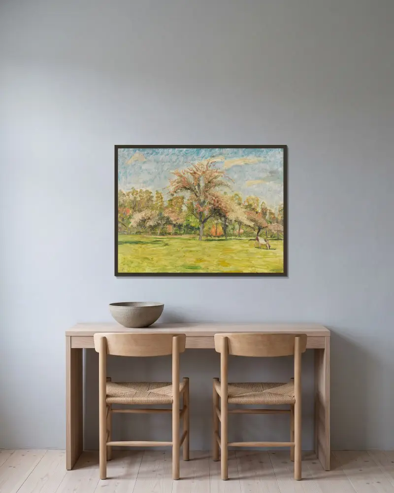 Jaro, Otto Modersohn v rámu na stěně