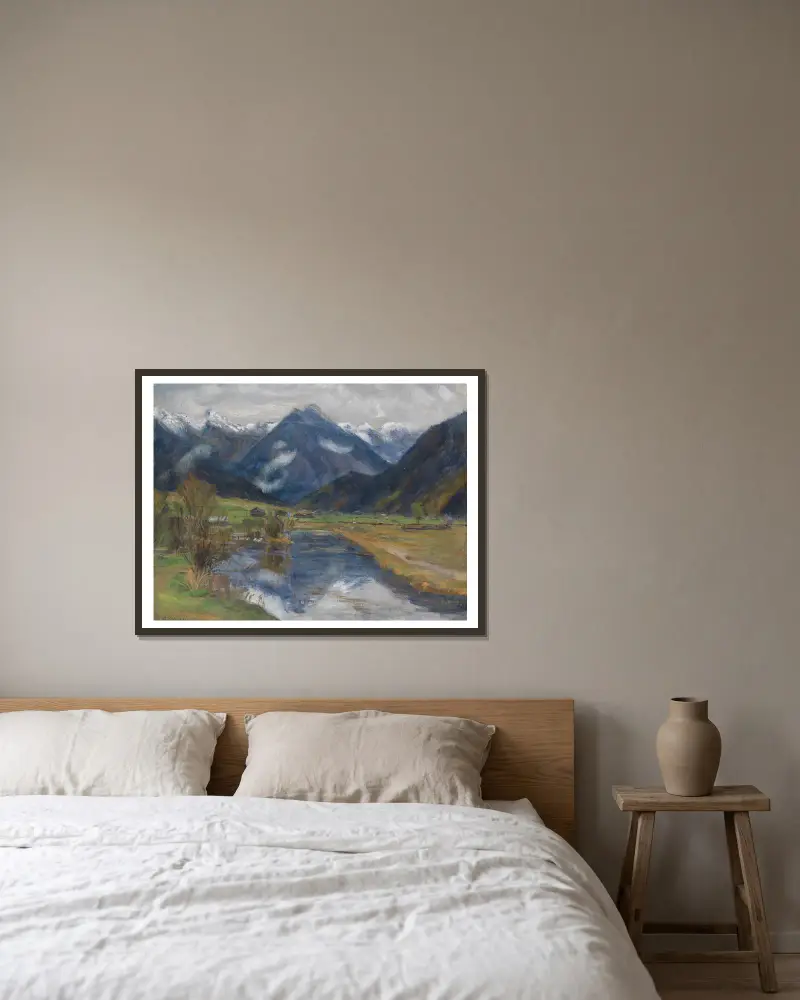 Hinterstein od wody, Otto Modersohn w ramie na ścianie