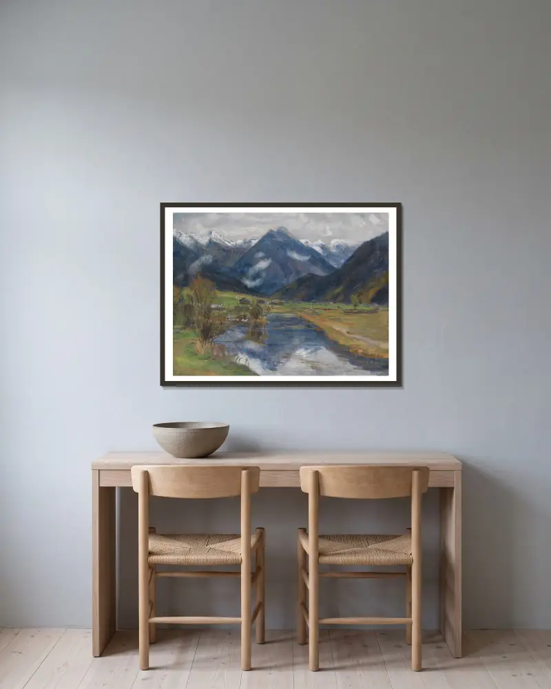 Hinterstein od wody, Otto Modersohn w ramie na ścianie