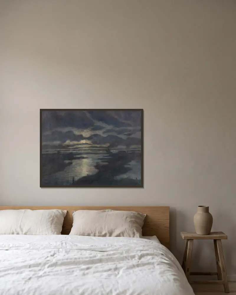 Mondnacht von Otto Modersohn gerahmt an einer Wand