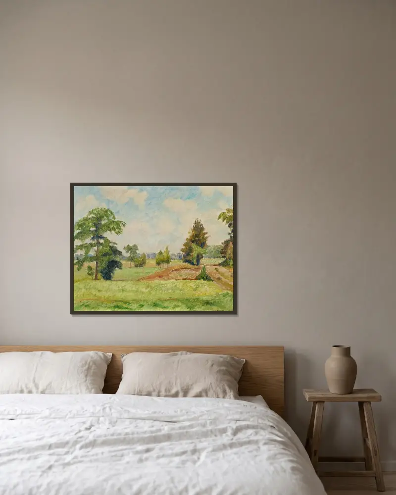 Sommer in den Feldern, 1926 – Nr. 1 von Otto Modersohn gerahmt an einer Wand