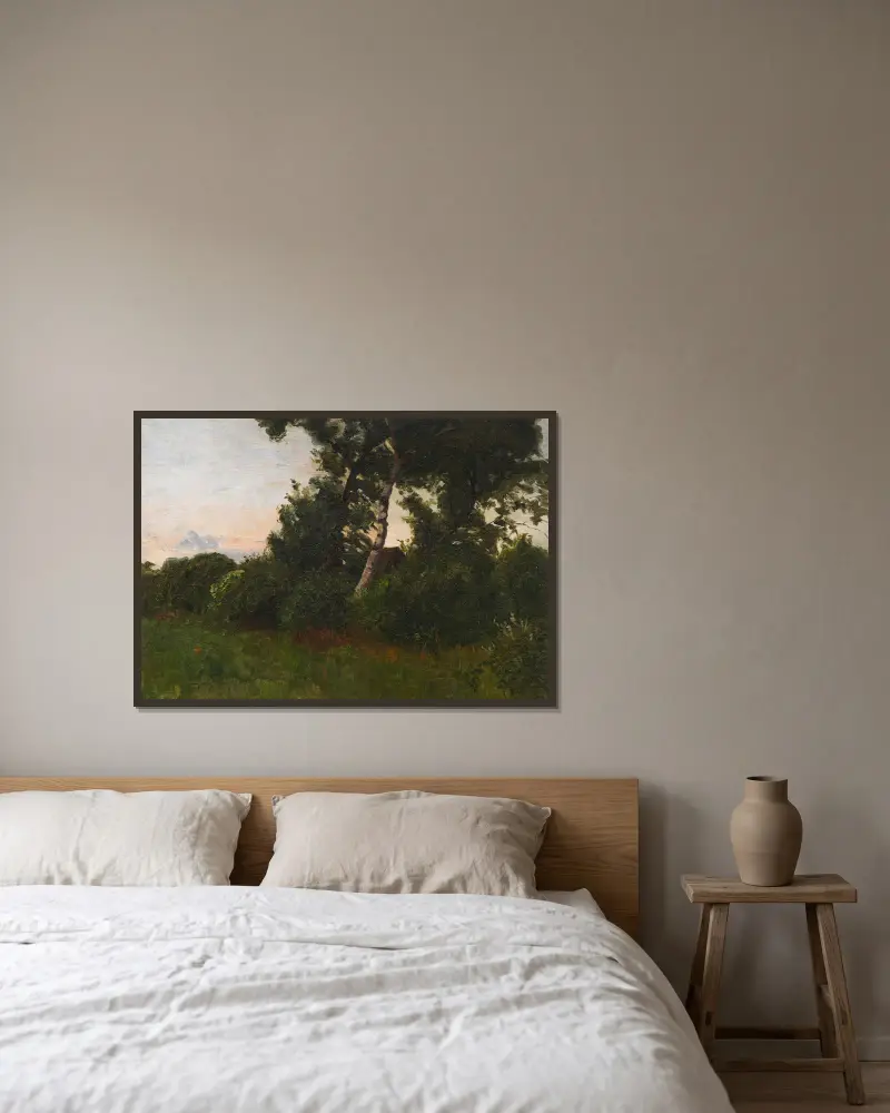 Sommerabend von Otto Modersohn gerahmt an einer Wand