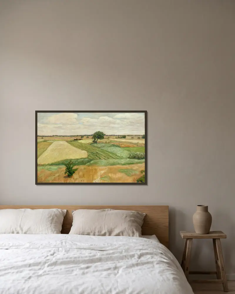 Sommerliche Felder von Otto Modersohn gerahmt an einer Wand