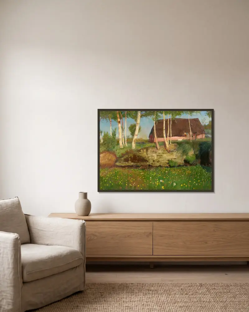 Letni poranek, Otto Modersohn w ramie na ścianie