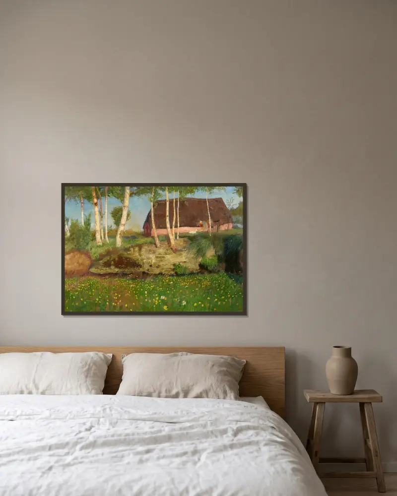Letni poranek, Otto Modersohn w ramie na ścianie