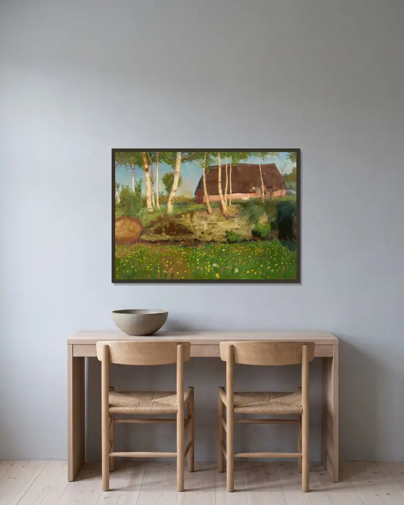 Letni poranek, Otto Modersohn w ramie na ścianie