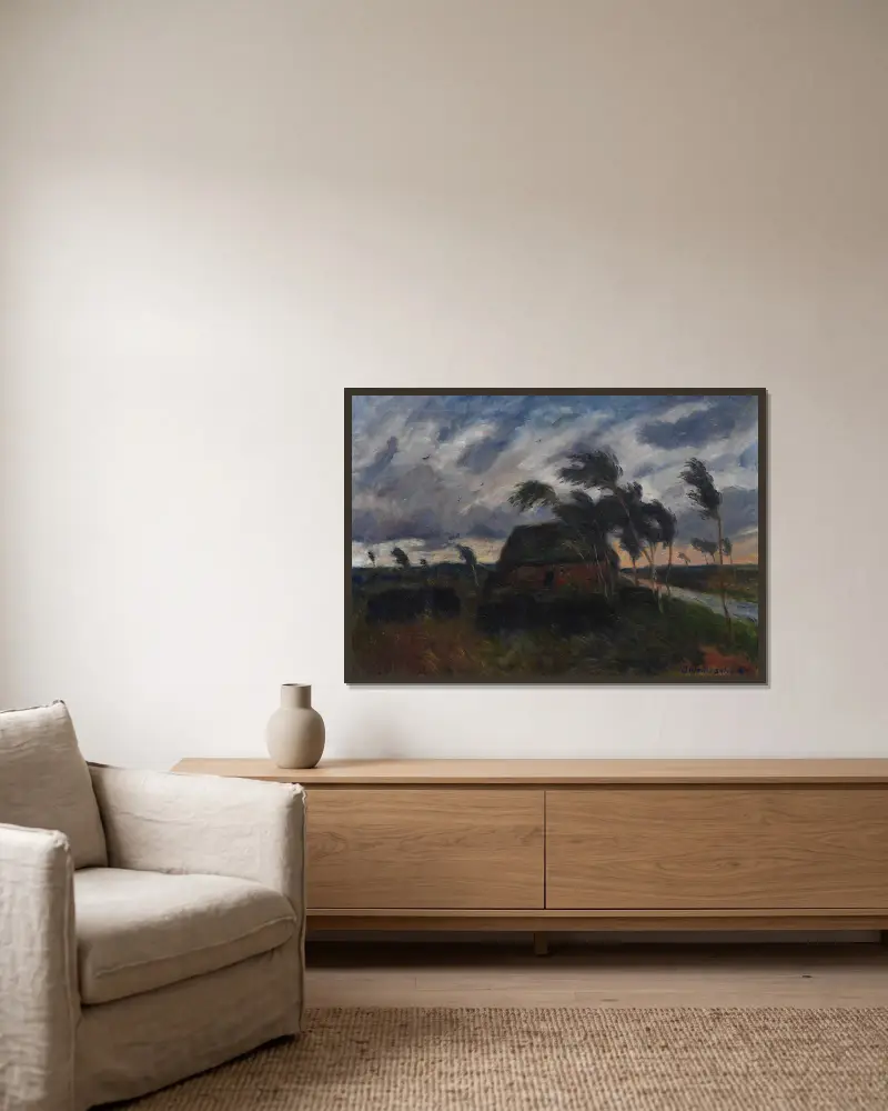 Burza nad moczarem, Otto Modersohn w ramie na ścianie