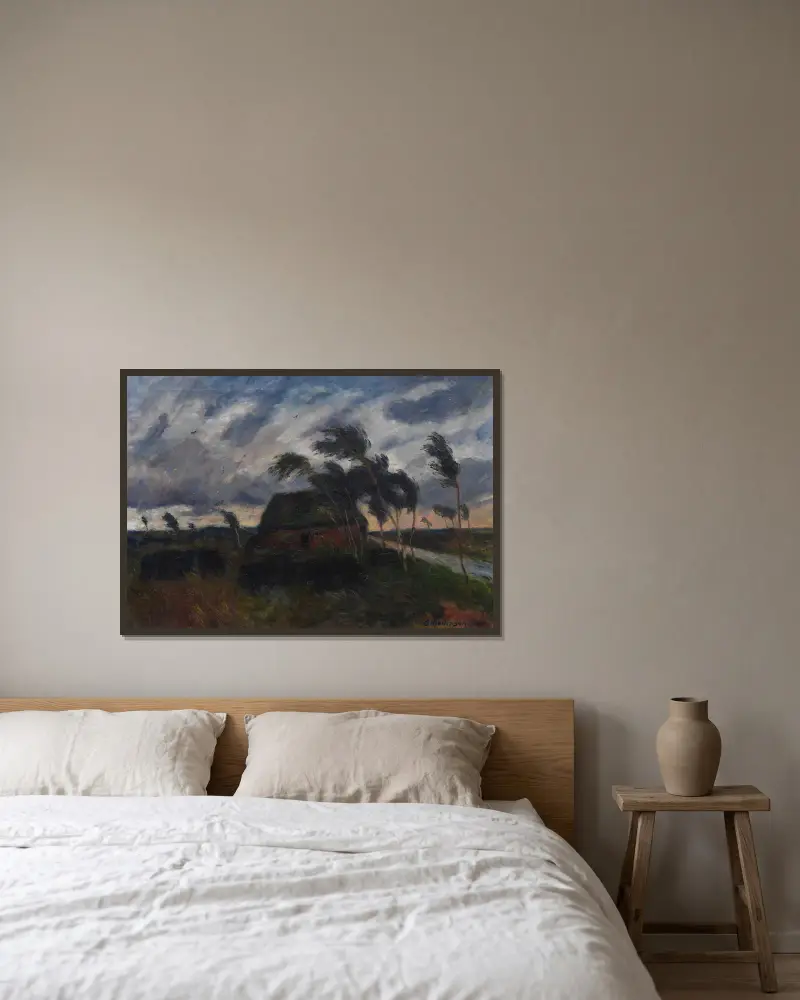 Burza nad moczarem, Otto Modersohn w ramie na ścianie