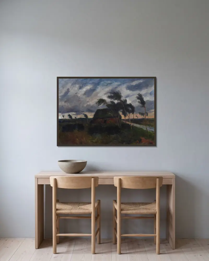 Burza nad moczarem, Otto Modersohn w ramie na ścianie
