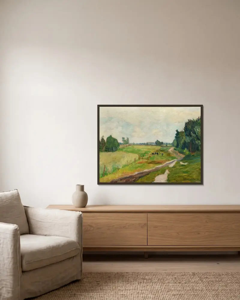 Weg an der Surheide von Otto Modersohn gerahmt an einer Wand