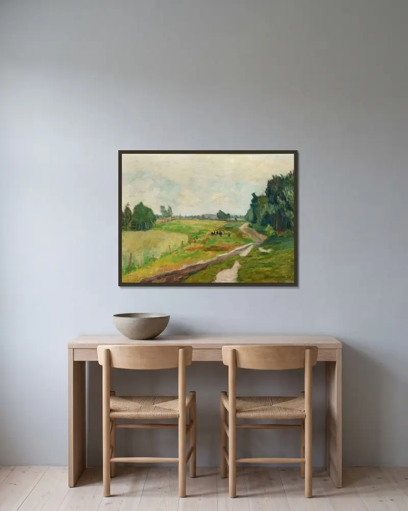 Weg an der Surheide von Otto Modersohn gerahmt an einer Wand