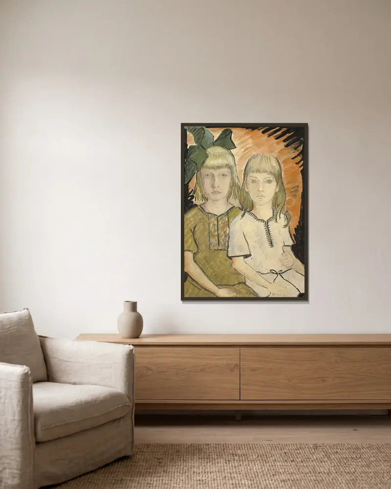 Helga a Eva Goergerovy, Otto Mueller v rámu na stěně