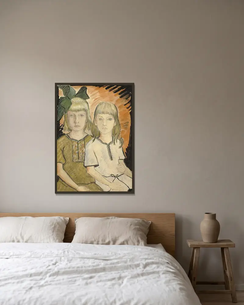Helga a Eva Goergerovy, Otto Mueller v rámu na stěně