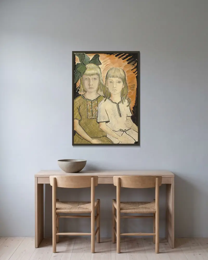 Helga a Eva Goergerovy, Otto Mueller v rámu na stěně