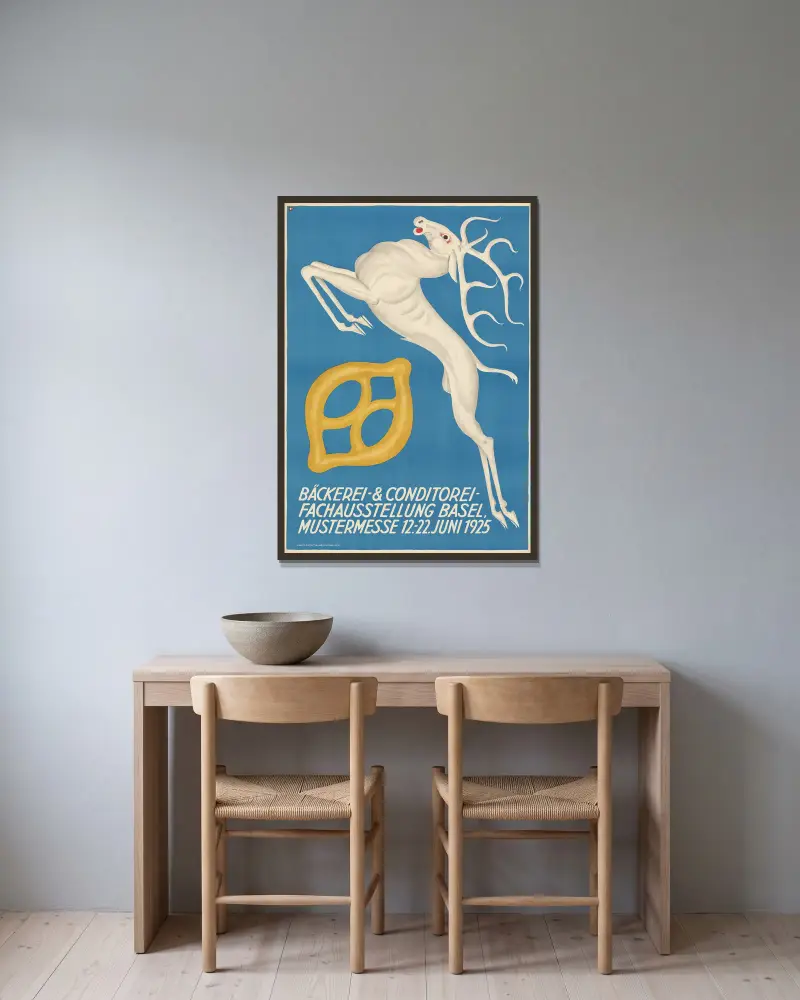 Bäckerei- und Conditorei-Fachausstellung Basel av Otto Plattner inramad på en vägg