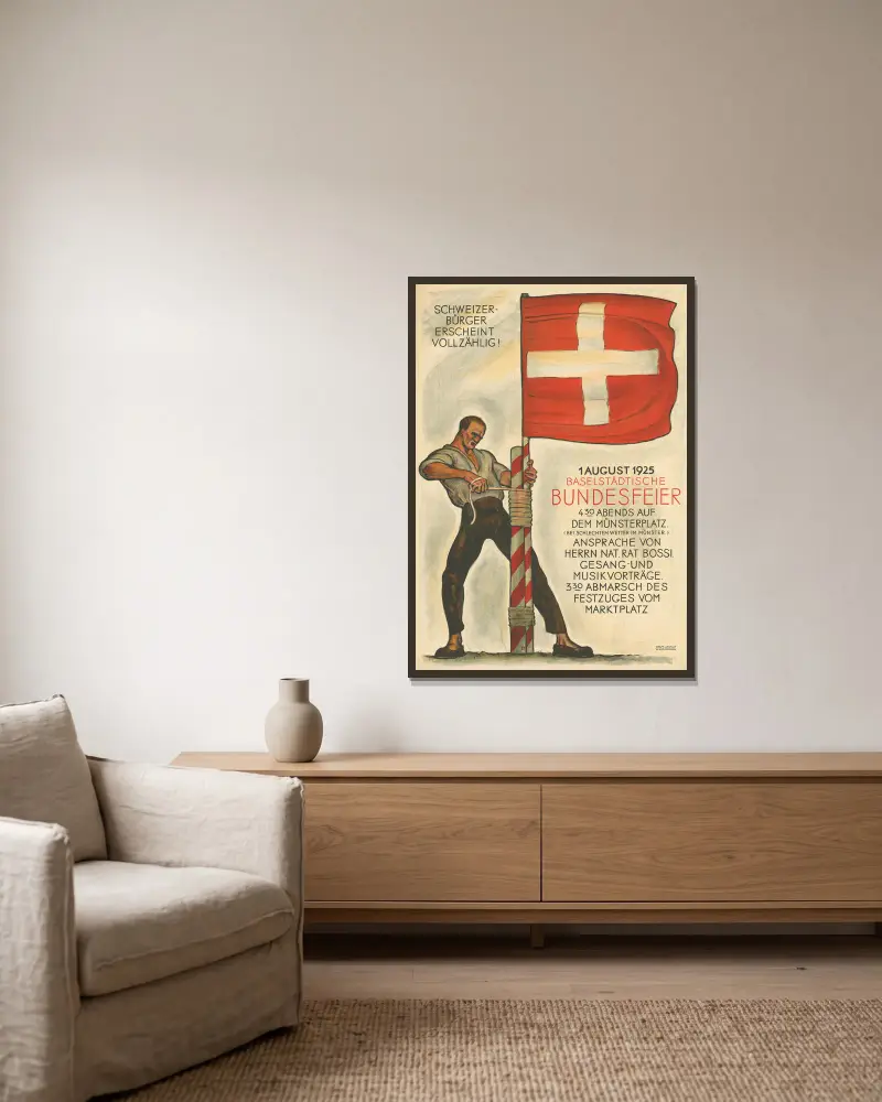 Święto federalne, 1925, Otto Plattner w ramie na ścianie