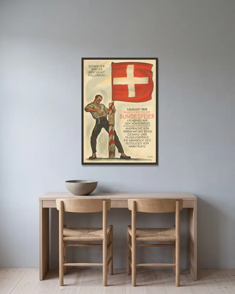 Święto federalne, 1925, Otto Plattner w ramie na ścianie