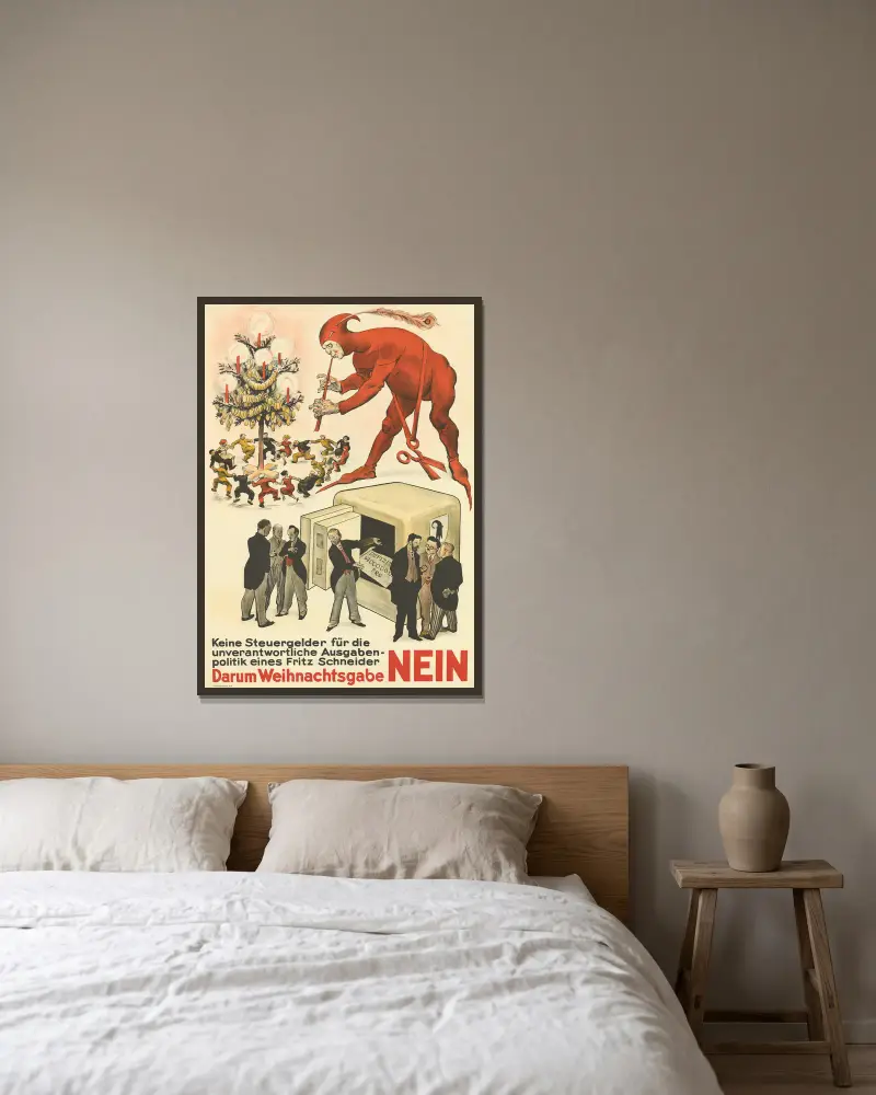 Keine Steuergelder für die unverantwortliche Ausgabenpolitik eines Fritz Schneider av Otto Plattner inramad på en vägg