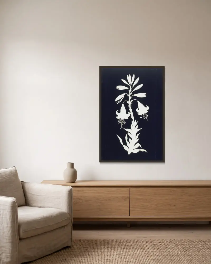 Lilly von Philipp Otto Runge gerahmt an einer Wand