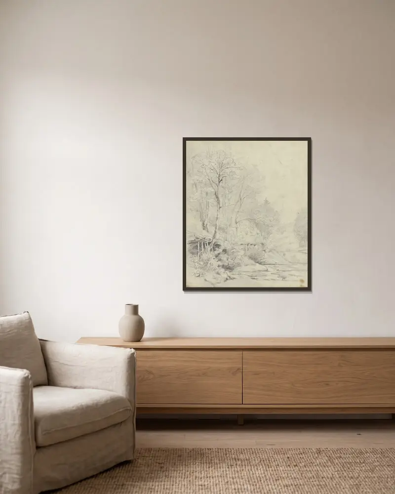Kinzigtal von Otto Scholderer gerahmt an einer Wand