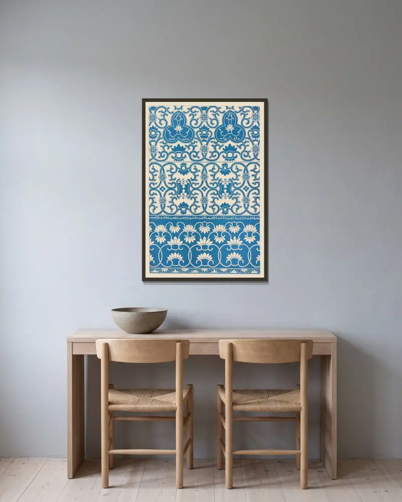 Examples of Chinese ornament, Pl.05 av Owen Jones inramad på en vägg