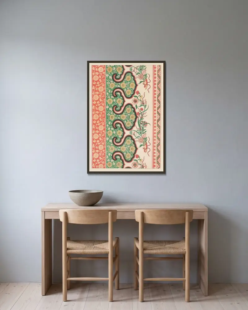 Examples of Chinese ornament, Pl.83 av Owen Jones inramad på en vägg