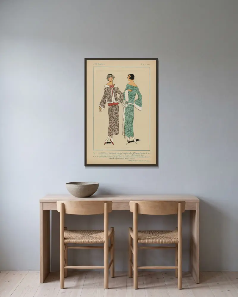 Coquettes, 1923 – Nr. 2 von G-P. Joumard gerahmt an einer Wand
