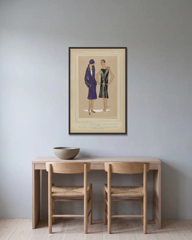 Créations Bernard Et Cie – Cosy av G-P. Joumard inramad på en vägg