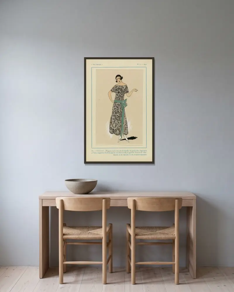 Frivolität von G-P. Joumard gerahmt an einer Wand