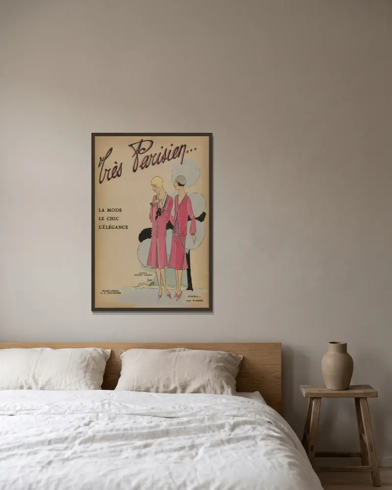 La Mode Le Chic L’élégance av G-P. Joumard inramad på en vägg
