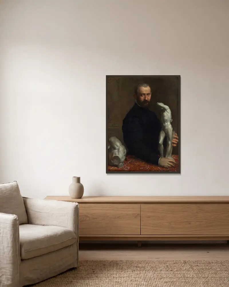 Alessandro Vittoria av Paolo Veronese inramad på en vägg