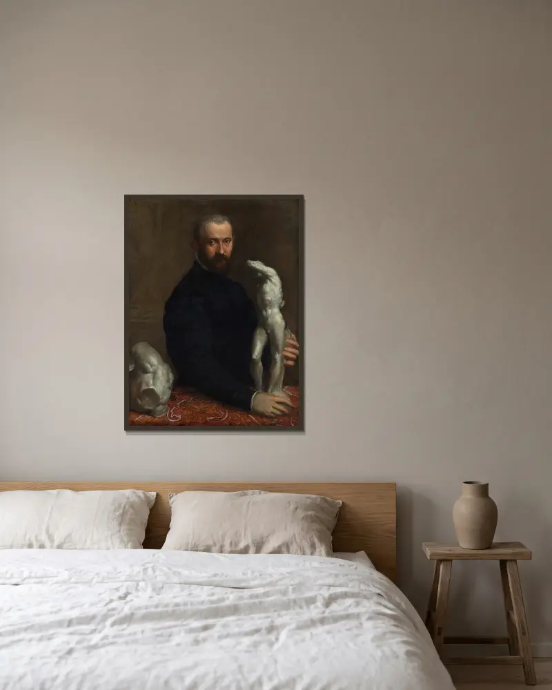 Alessandro Vittoria av Paolo Veronese inramad på en vägg