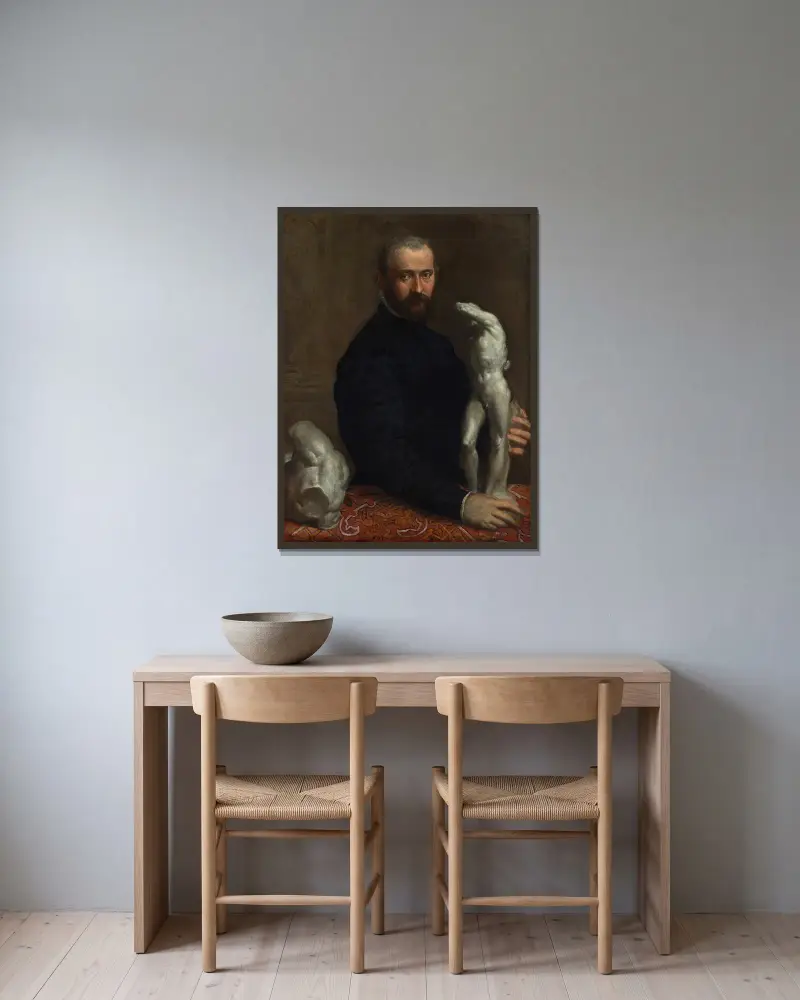 Alessandro Vittoria av Paolo Veronese inramad på en vägg