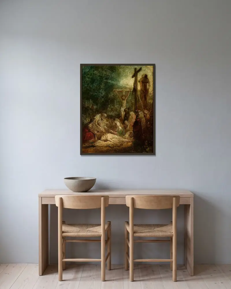 Nedtagandet från korset av Richard Parkes Bonington inramad på en vägg