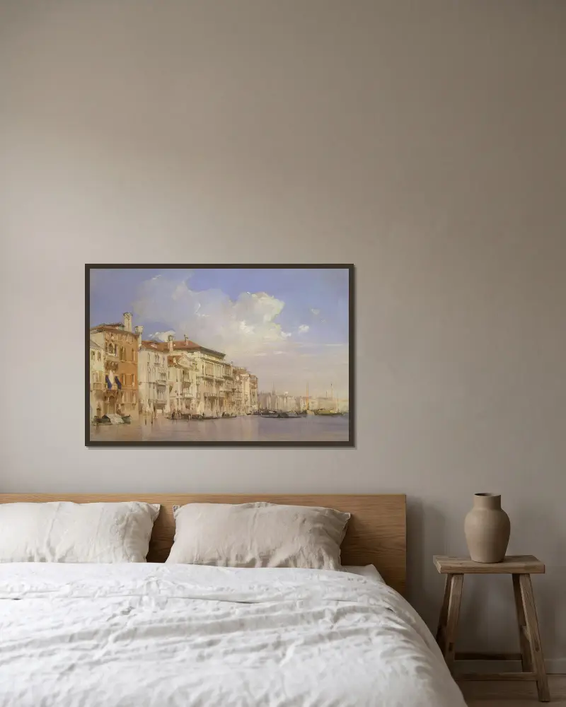 Canale Grande w Wenecji, Richard Parkes Bonington w ramie na ścianie