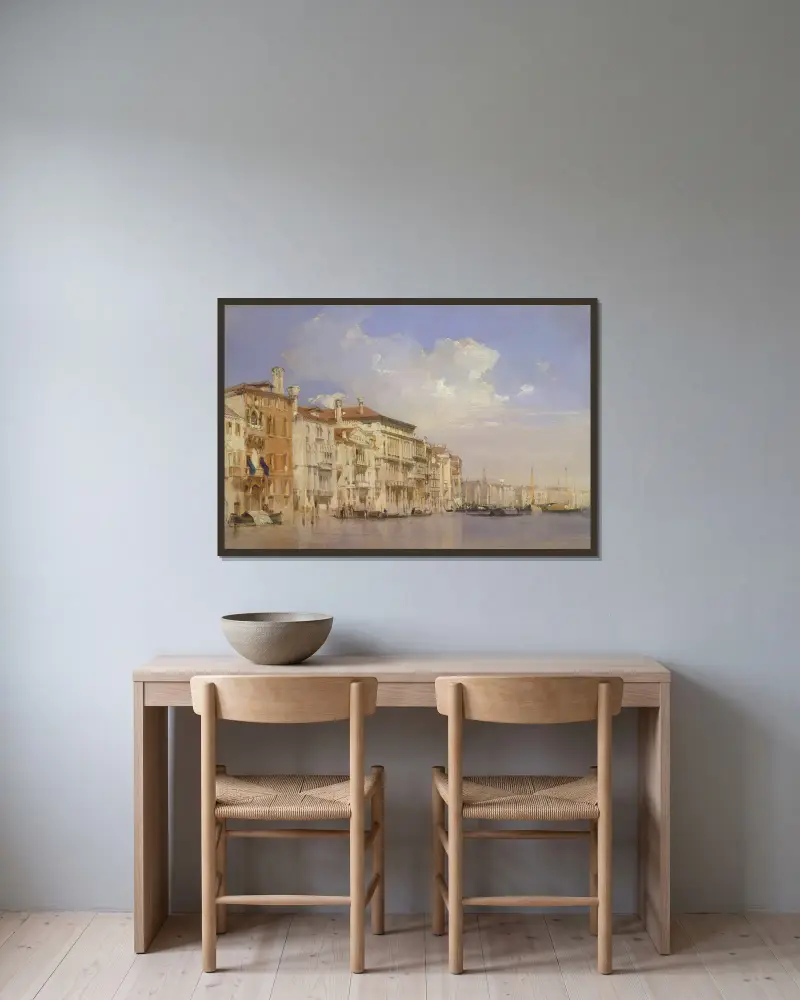 Canale Grande w Wenecji, Richard Parkes Bonington w ramie na ścianie