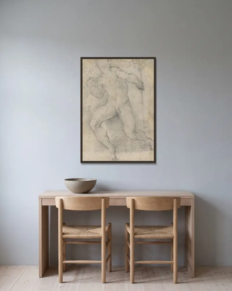 Merkurius, Parmigianino v rámu na stěně