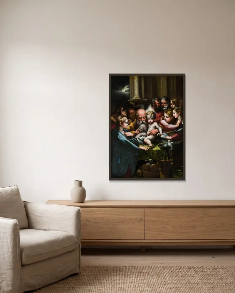 Obřízka, Parmigianino v rámu na stěně