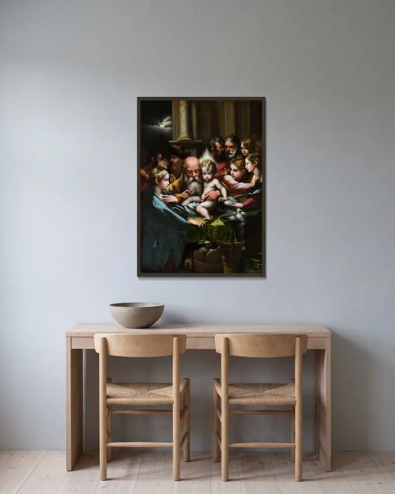 Obřízka, Parmigianino v rámu na stěně