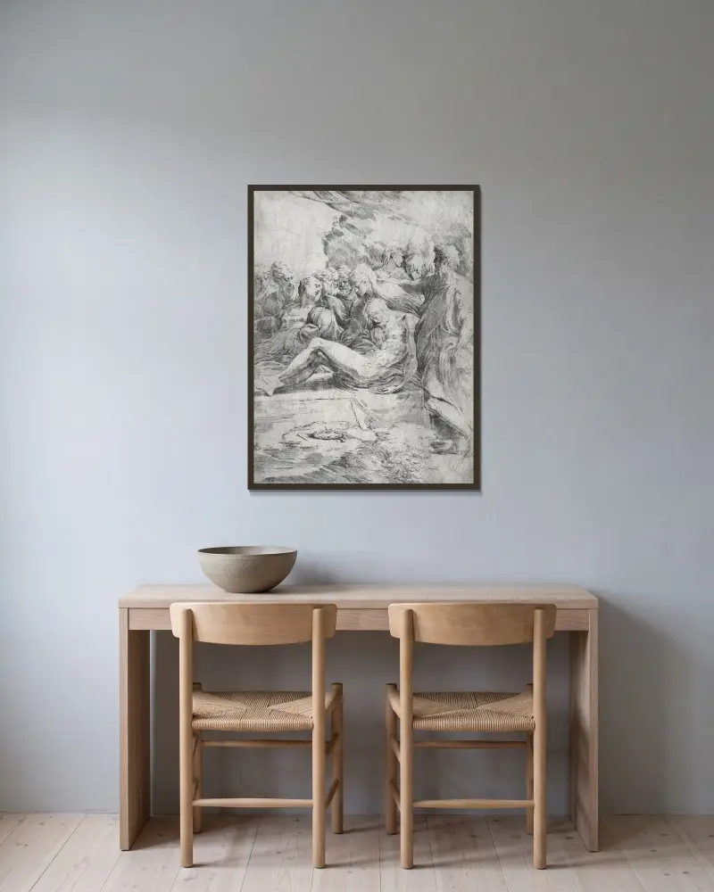 Złożenie do grobu, Parmigianino w ramie na ścianie