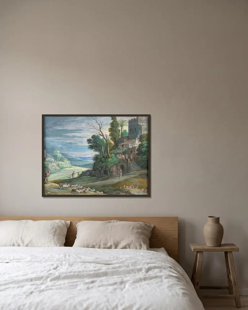 Wieczerza w Emaus, Paul Bril w ramie na ścianie