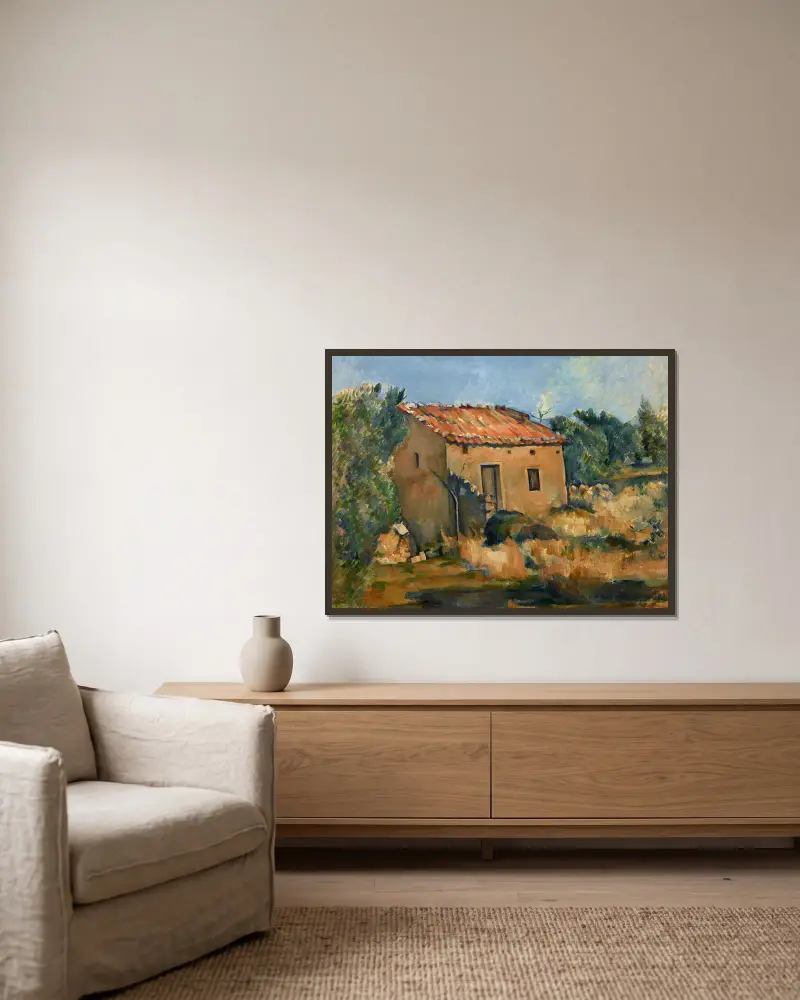 Abandoned House near Aix-en-Provence av Paul Cézanne inramad på en vägg