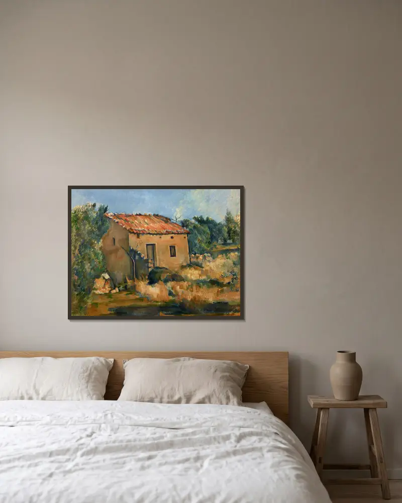 Abandoned House near Aix-en-Provence av Paul Cézanne inramad på en vägg