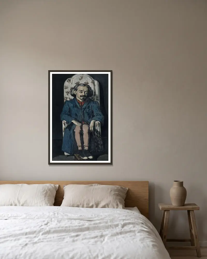 Achille Emperaire von Paul Cézanne gerahmt an einer Wand
